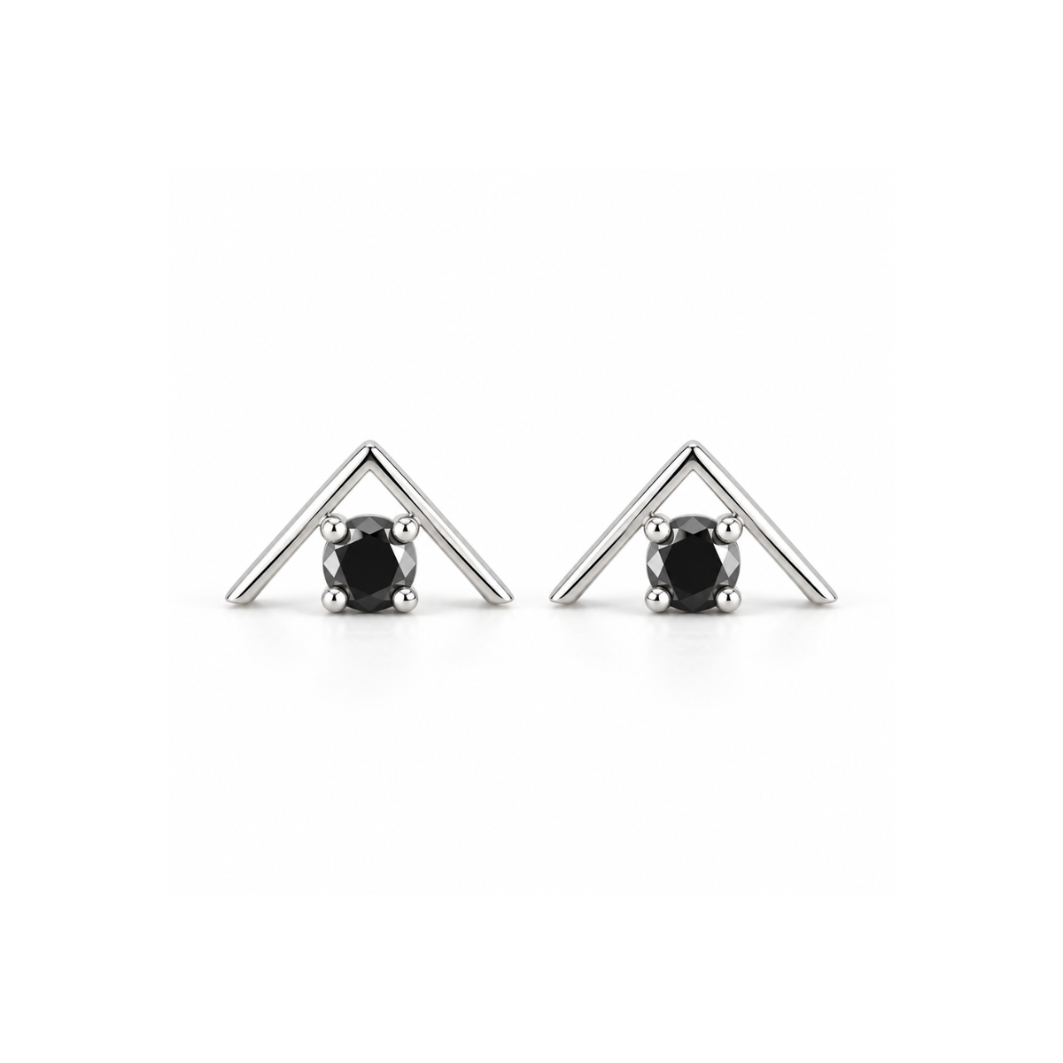 Aretes con Diamante Negro