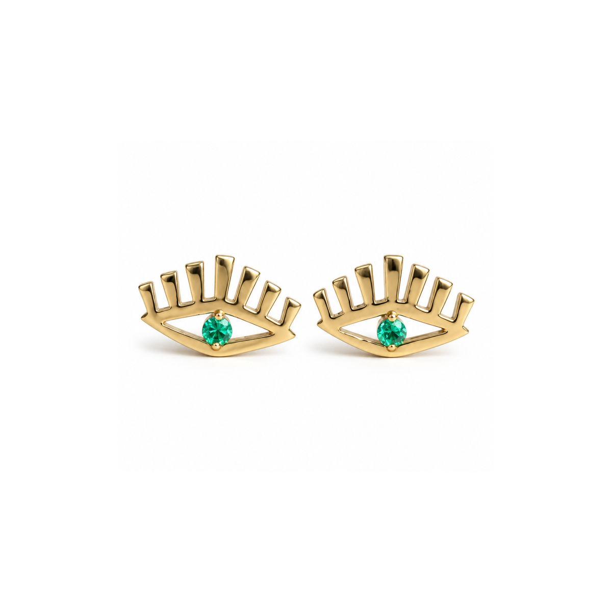 Aretes Iris con esmeralda