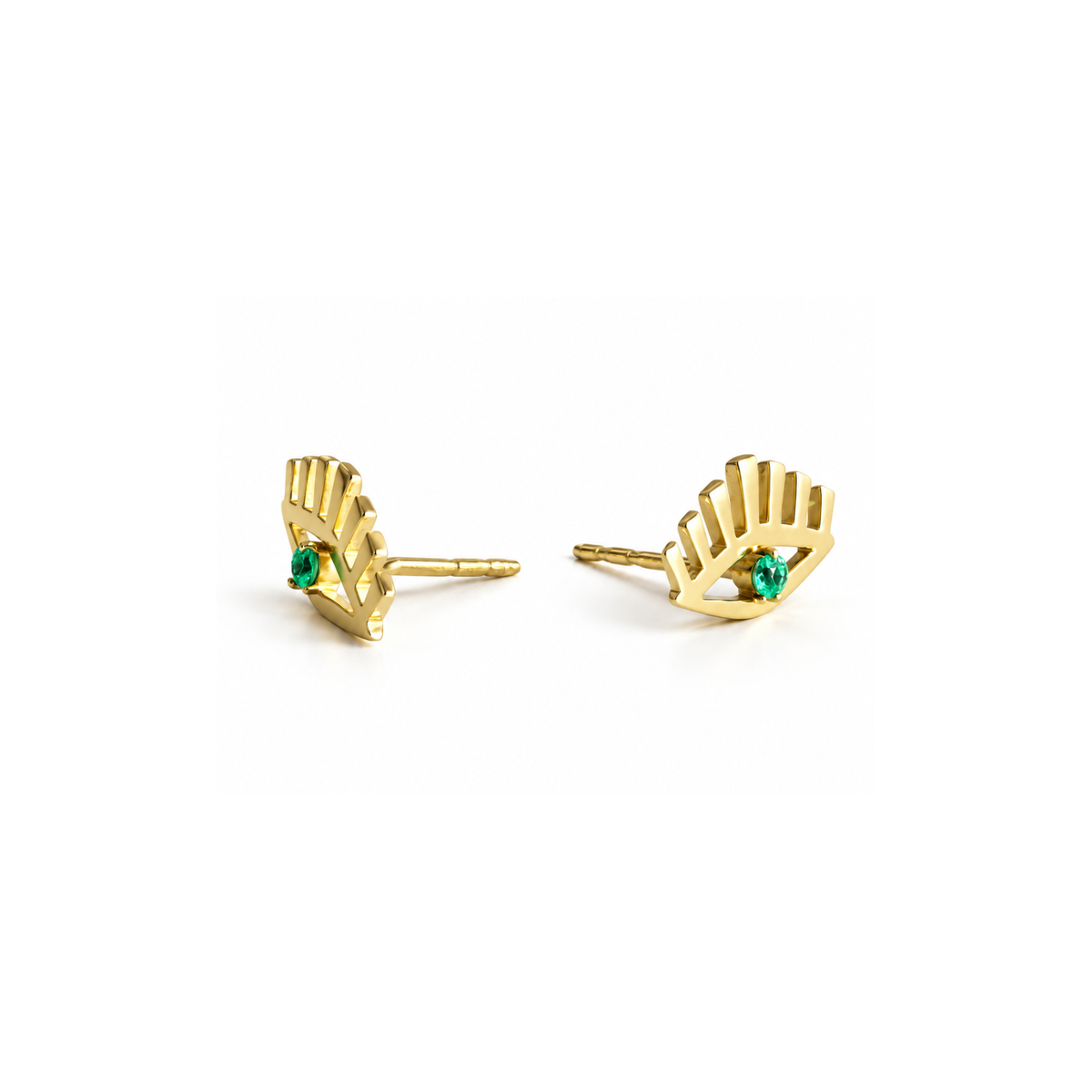 Aretes Iris con esmeralda