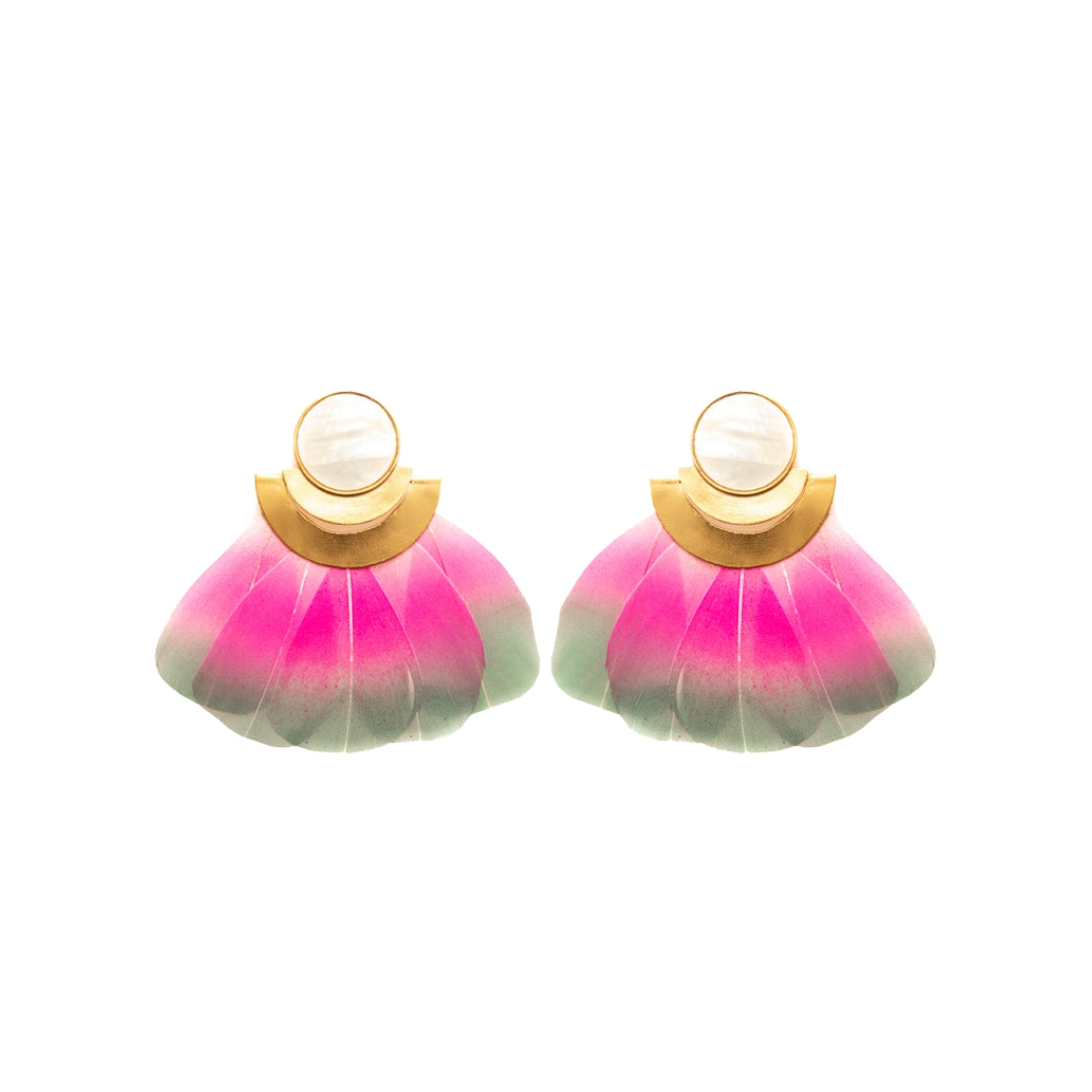 Kukulkán Pink Earrings / Mother Pearl