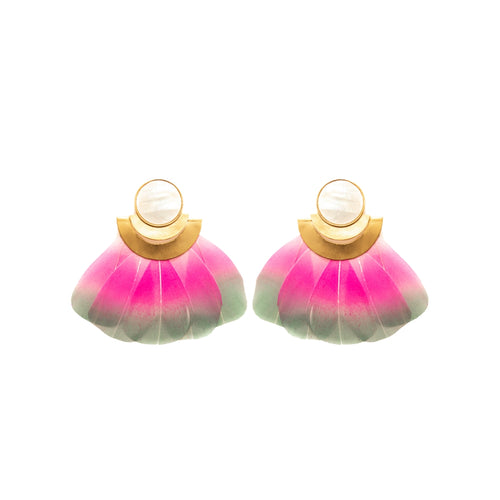 Kukulkán Pink Earrings / Mother Pearl