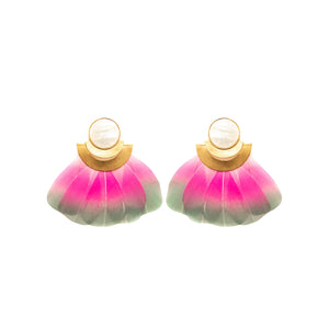 Kukulkán Pink Earrings / Mother Pearl