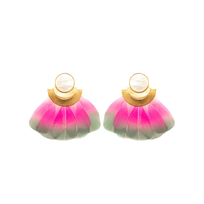 Kukulkán Pink Earrings / Mother Pearl