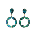 Nahomy Earrings blue abalone