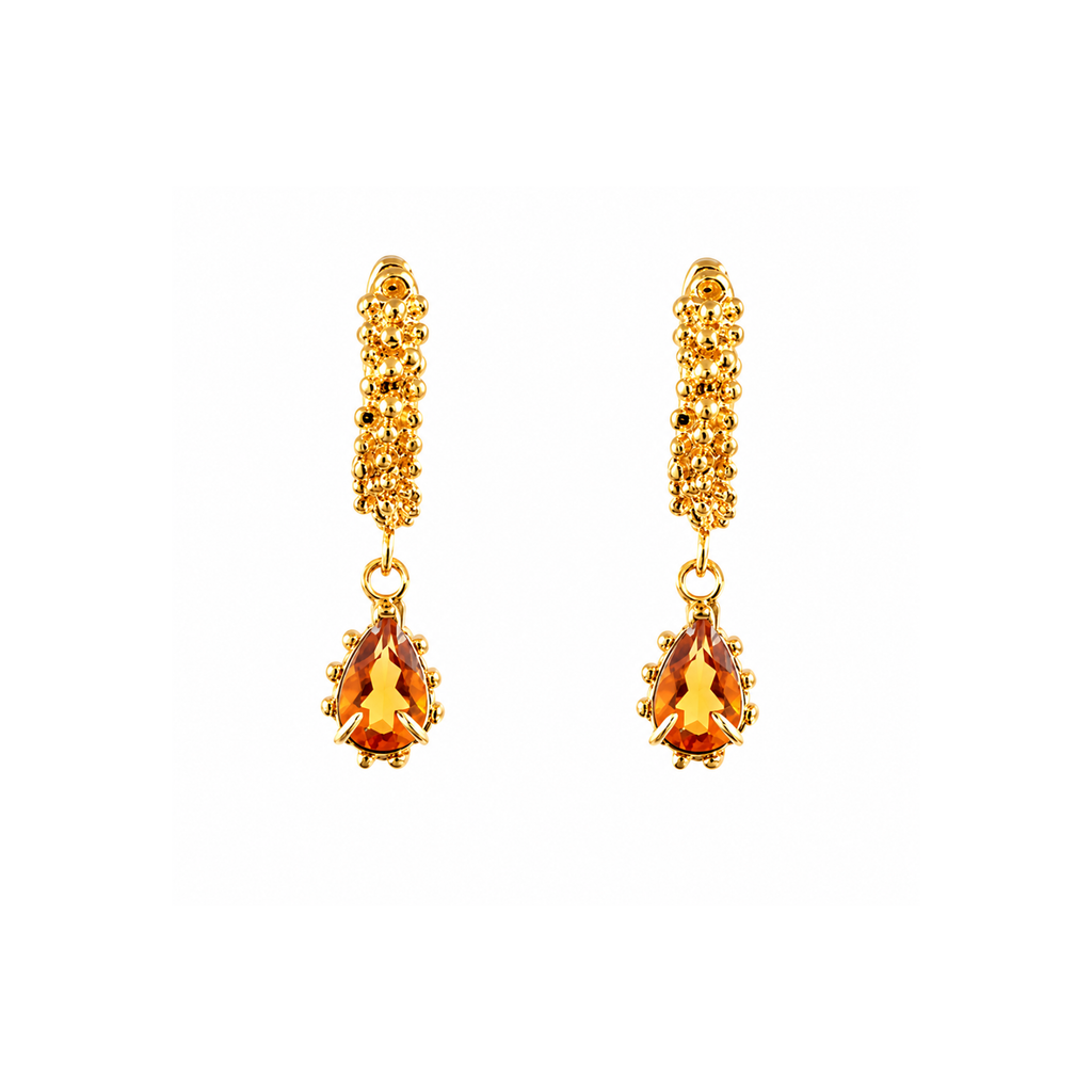 Aretes Behbel pequenos Citrino