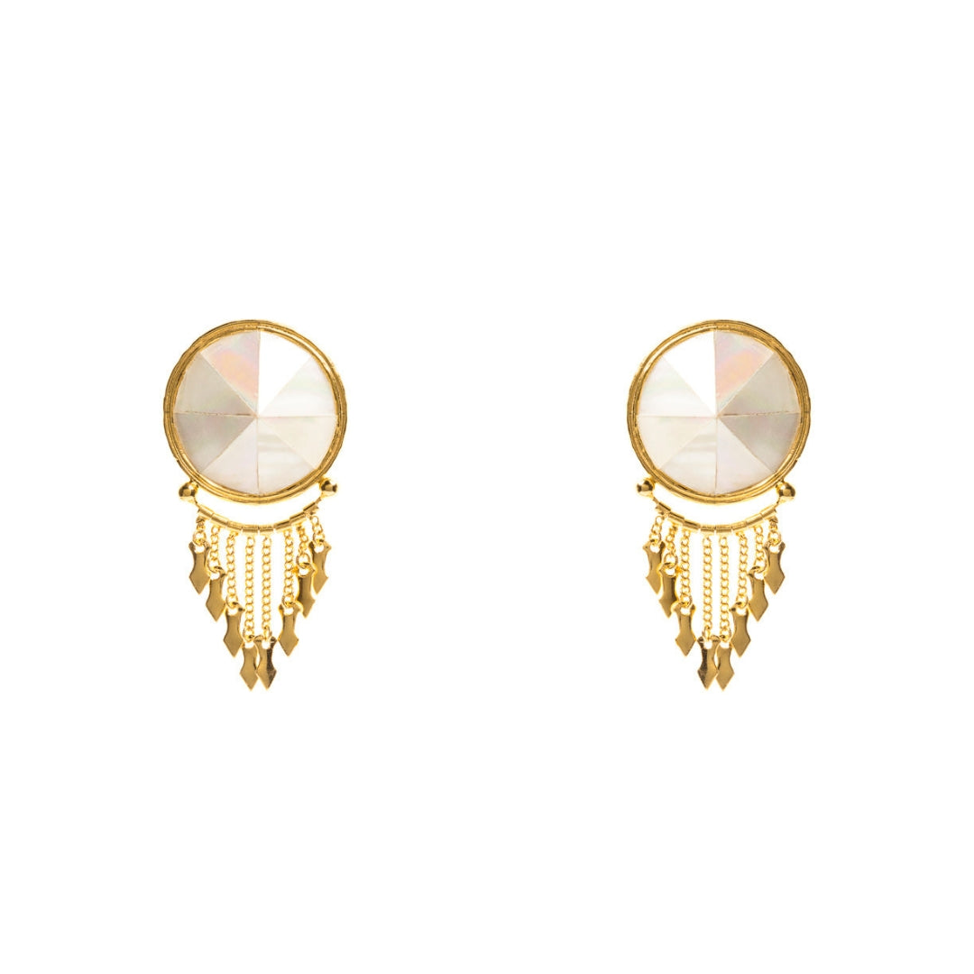 Aretes Moa con madre perla