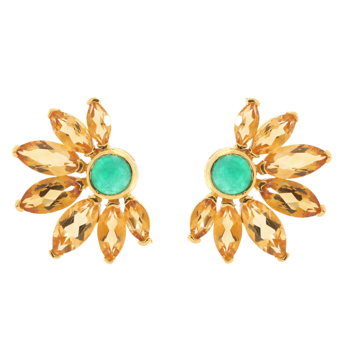 Russian sunflower earrings