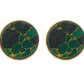 KUDA Damasco Earrings / Green jasper and turquoise
