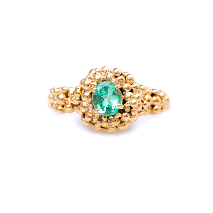 Spheres ring / Round Emerald
