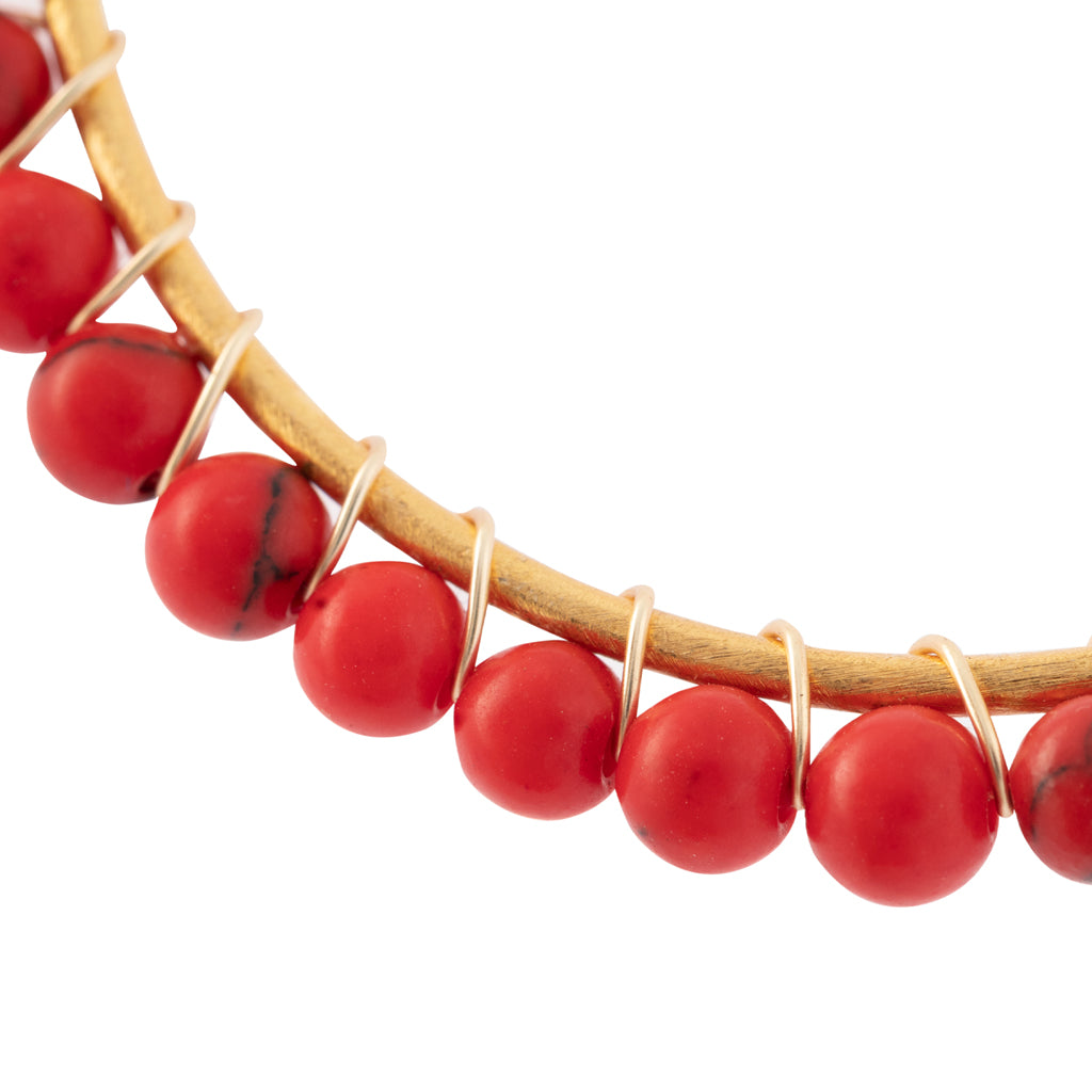 RUBY EARRINGS / CORAL